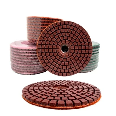 Marmar olmosli moslashuvchan polishing pad
